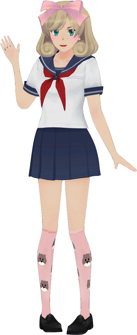 Kawaii Student Render - Yandere Simulator (576x1210), Png Download