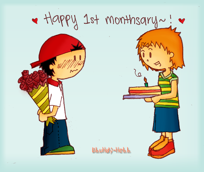 Happy 1st Monthsary Wishes Quotes Messages Images - Happy 1st Monthsary Hon (678x572), Png Download