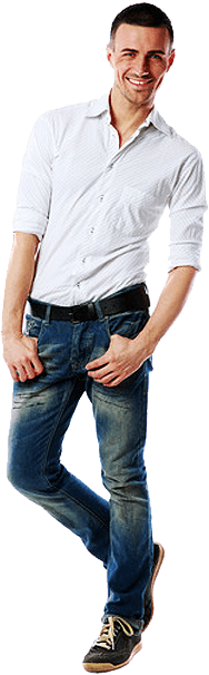 Men's Wear - Readymade Jeans For Men (206x626), Png Download