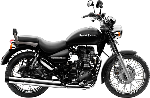 Royal Enfield Thunderbird - Royal Enfield Thunderbird 350 Black (600x463), Png Download