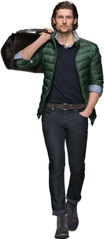 Hugo Boss Fall-winter Men's Sportswear Lookbook - Leather Jacket (600x850), Png Download