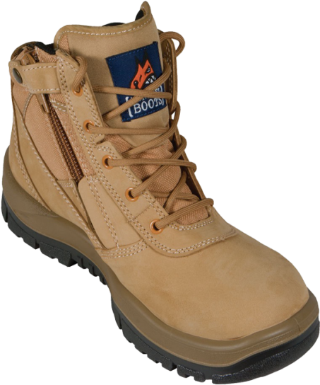 Wheat Zip Side Ankle Safety - Steel Cap Mongrel Boot (578x578), Png Download