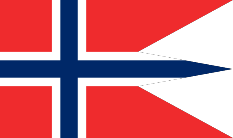 Flag Of Norway Union Between Sweden And Norway Naval - Naval Ensign Of Norway (574x340), Png Download