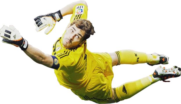 Goal Keeper Png - Iker Casillas Football Star Art 32x24 Poster Decor (623x358), Png Download
