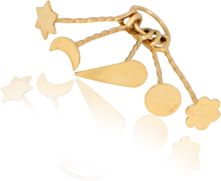 Precious Gold Bindi Article - Brass (1000x1000), Png Download