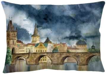 Watercolor Hand Painting Praha And Karlov Most - 프라하 수채화 (400x400), Png Download