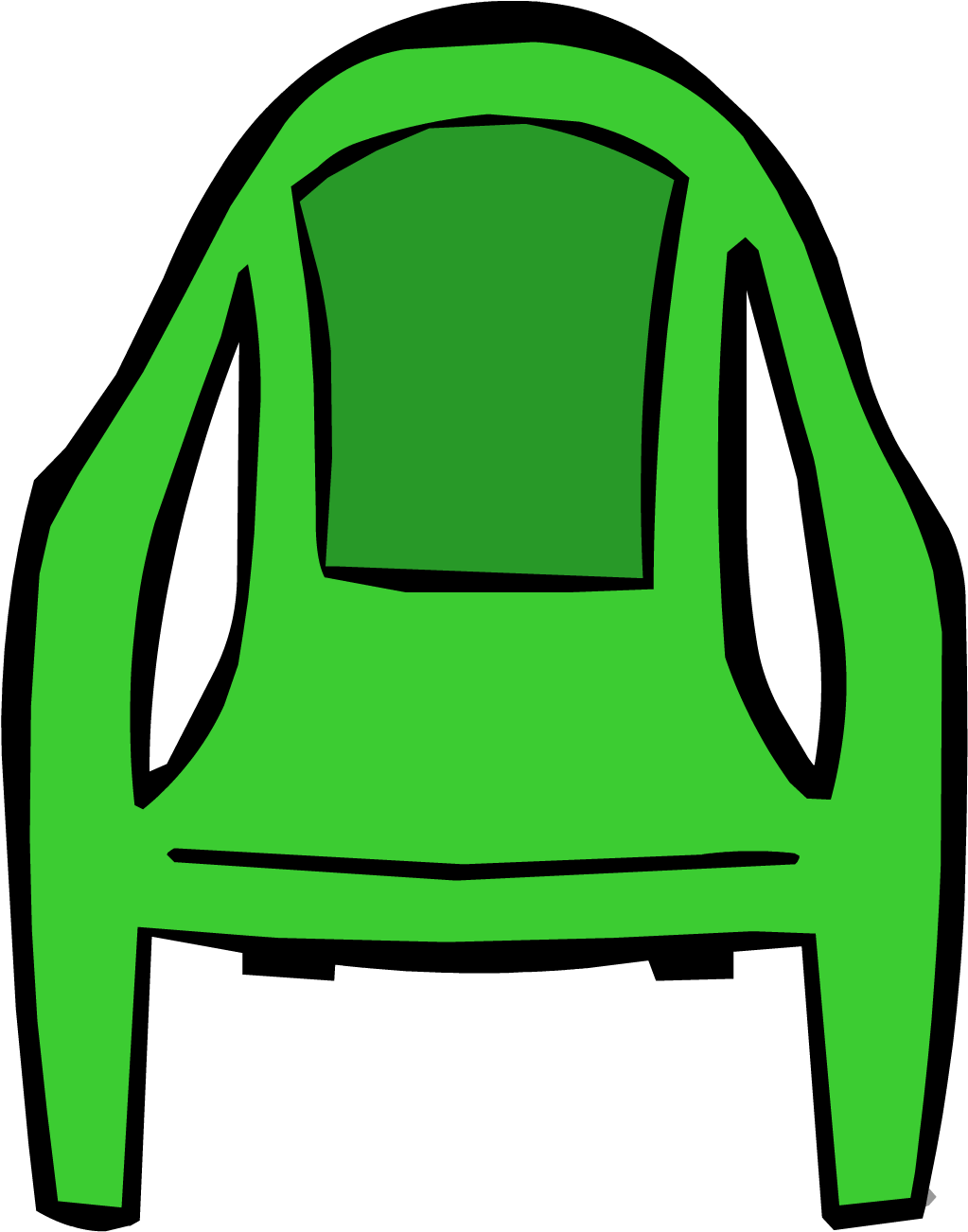Green Plastic Chair - Club Penguin Green Chair (1301x1301), Png Download