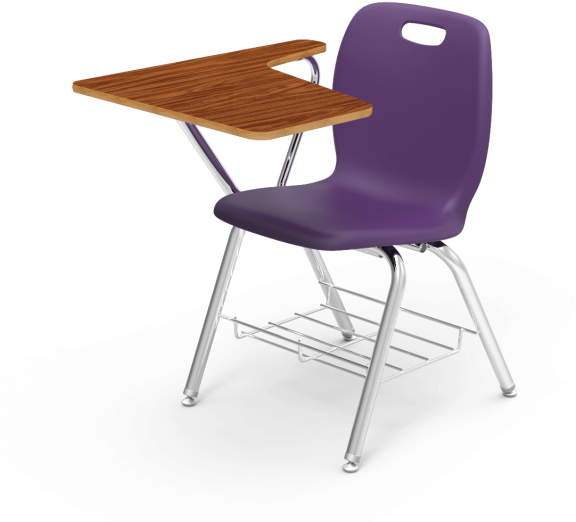 Zoom In - Lorell Tablet Arm Study Top Student Combo Desk - Tubular (575x575), Png Download