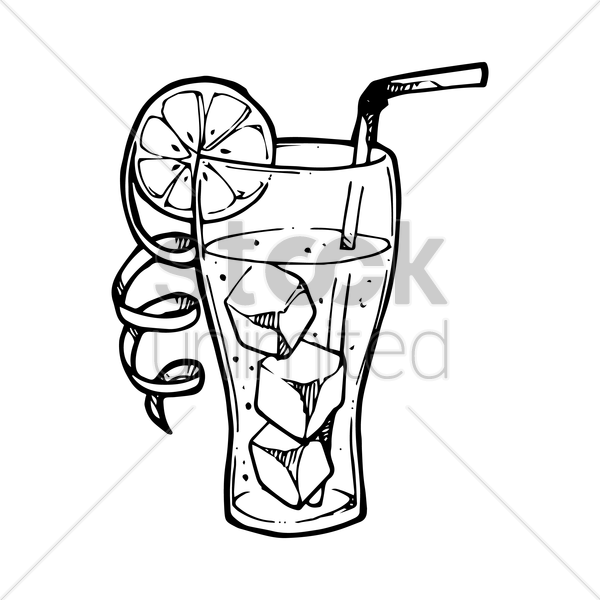 Cooldrinks Glass Clip Art Clipart Fizzy Drinks Iced - Cooldrinks Clipart Black And White (600x600), Png Download