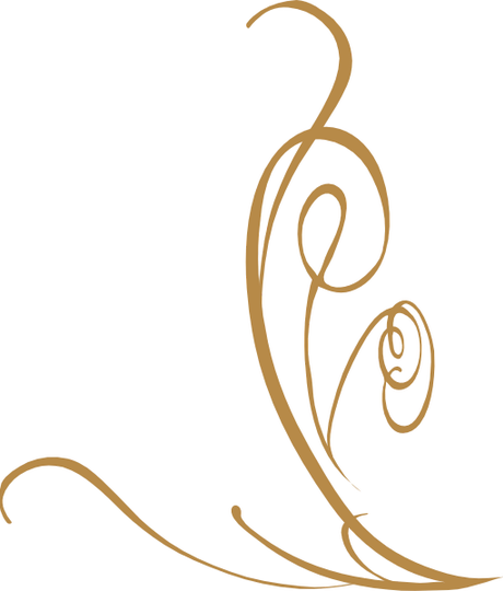 The Gallery For Gt Golden Vector Swirl Png - Png Gold Swirls (460x540), Png Download
