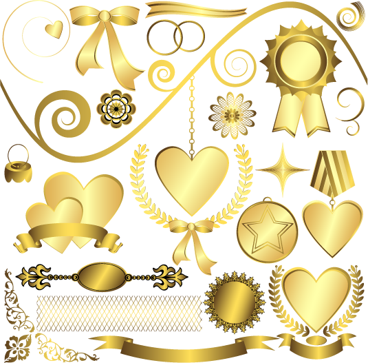 Psd Official Psds Share Freeuse - Gold (535x527), Png Download