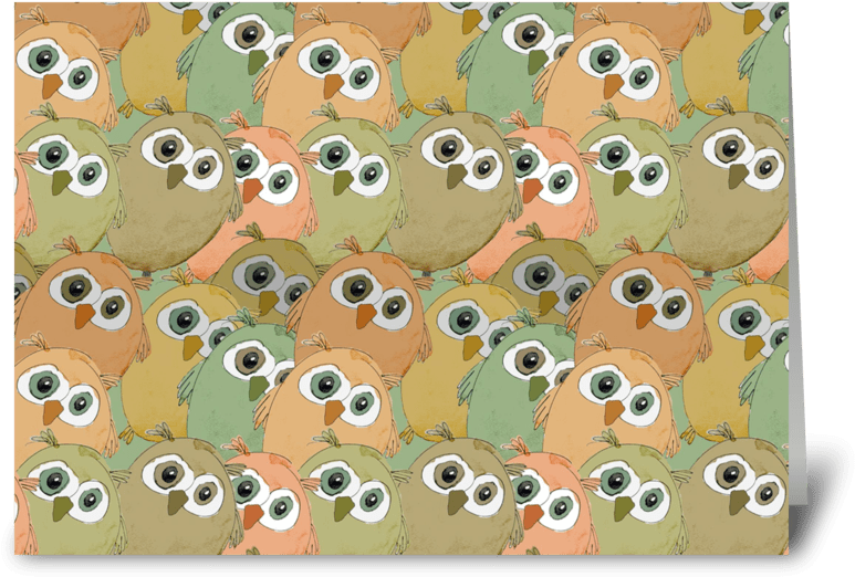 Happy Birthday Owls Greeting Card - Greeting Card (848x698), Png Download