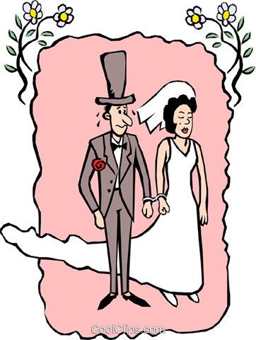 Wedding Couple Royalty Free Vector Clip Art Illustration - Affair-proof Your Marriage: And Escape Relationship (362x480), Png Download