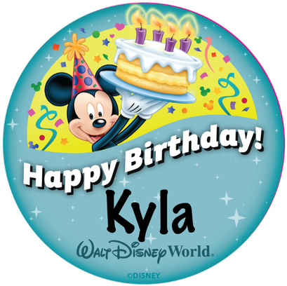 20 Mar - Disney World Birthday Button 2018 (600x555), Png Download