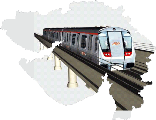 "to Provide Safe, Fast And Eco-friendly Rail Based - Gujarat Metro (527x392), Png Download