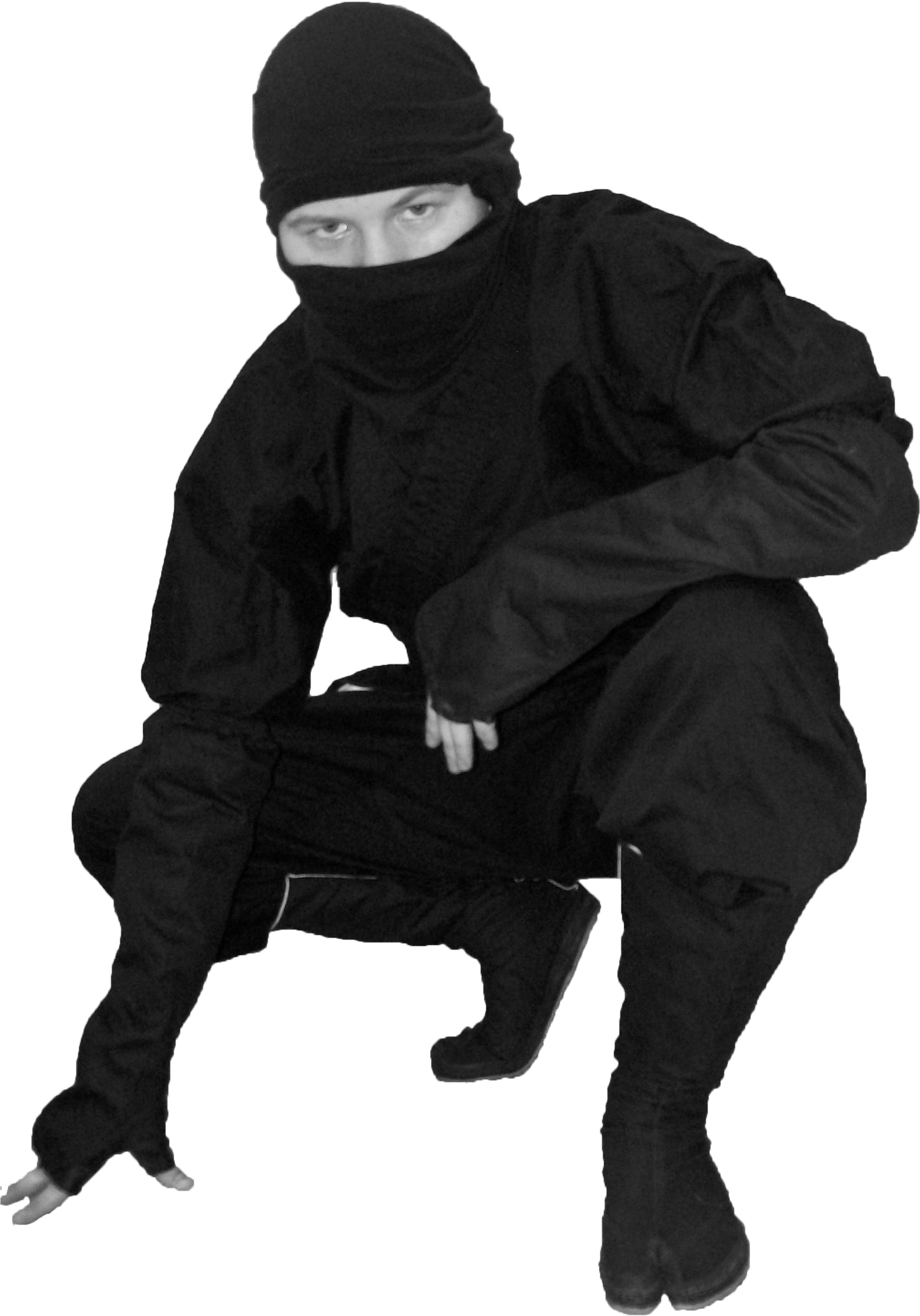 Crouching Ninja - Transparent Background Ninja Png (2061x2988), Png Download