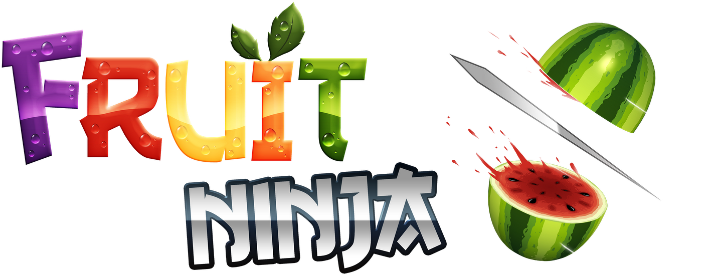 Fruit Ninja Logo Png (1600x597), Png Download