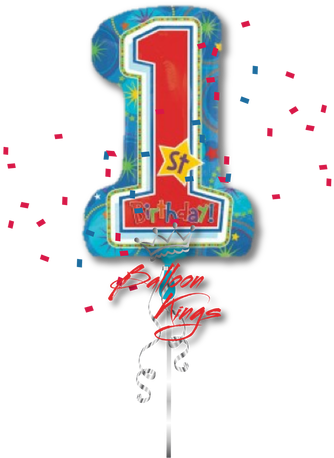 1st Birthday Stars - 28" One-derful Birthday Boy Supershape Foil Balloon (417x500), Png Download