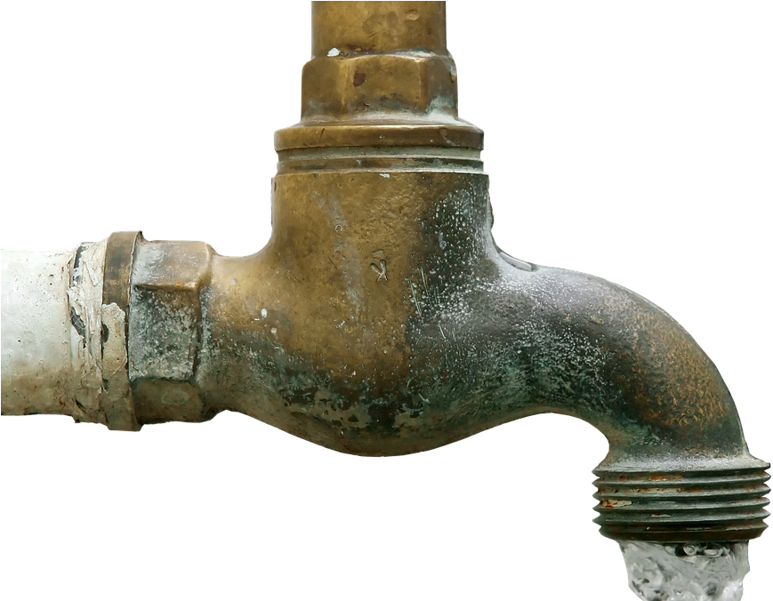 What To Do When Rusty Water Appears - Water Faucet Old Png (917x675), Png Download
