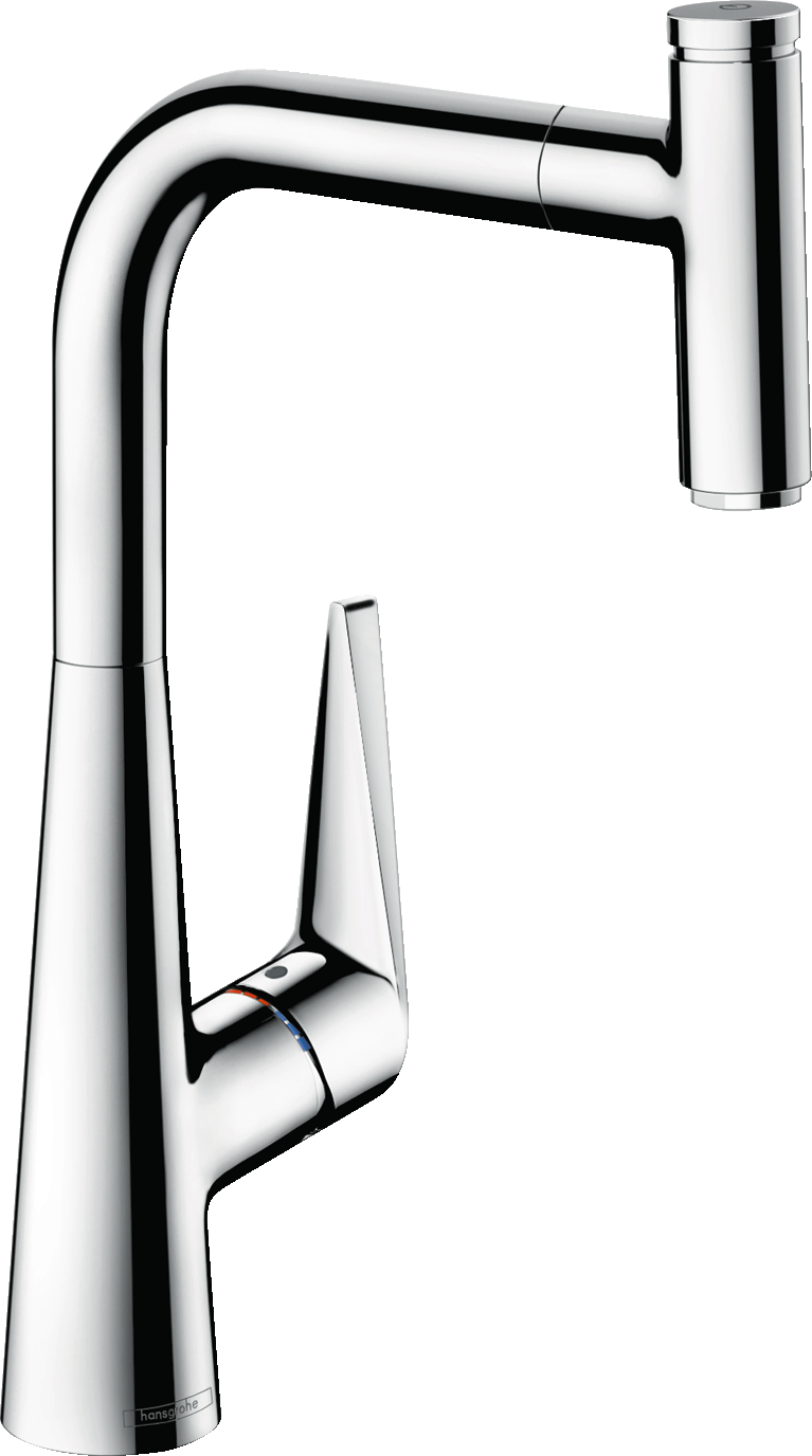 Higharc Kitchen Faucet, 1 Spray Pull Out, - Hansgrohe Kitchen Mixer Talis S 200 Extendable Spout (767x1376), Png Download
