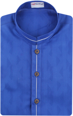 Kids Fashion Cotton Super Blue Kurta - Blue (394x557), Png Download