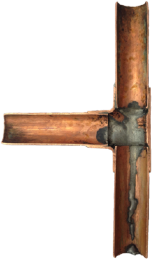 The Joint With Excess Solder Running Down The Inside - Rifle (622x1025), Png Download