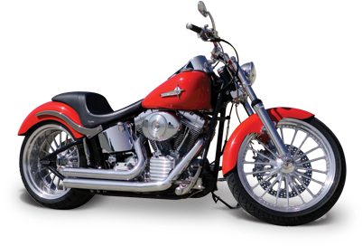 Polish - Chrome - Red And Chrome Motorcycle (400x300), Png Download