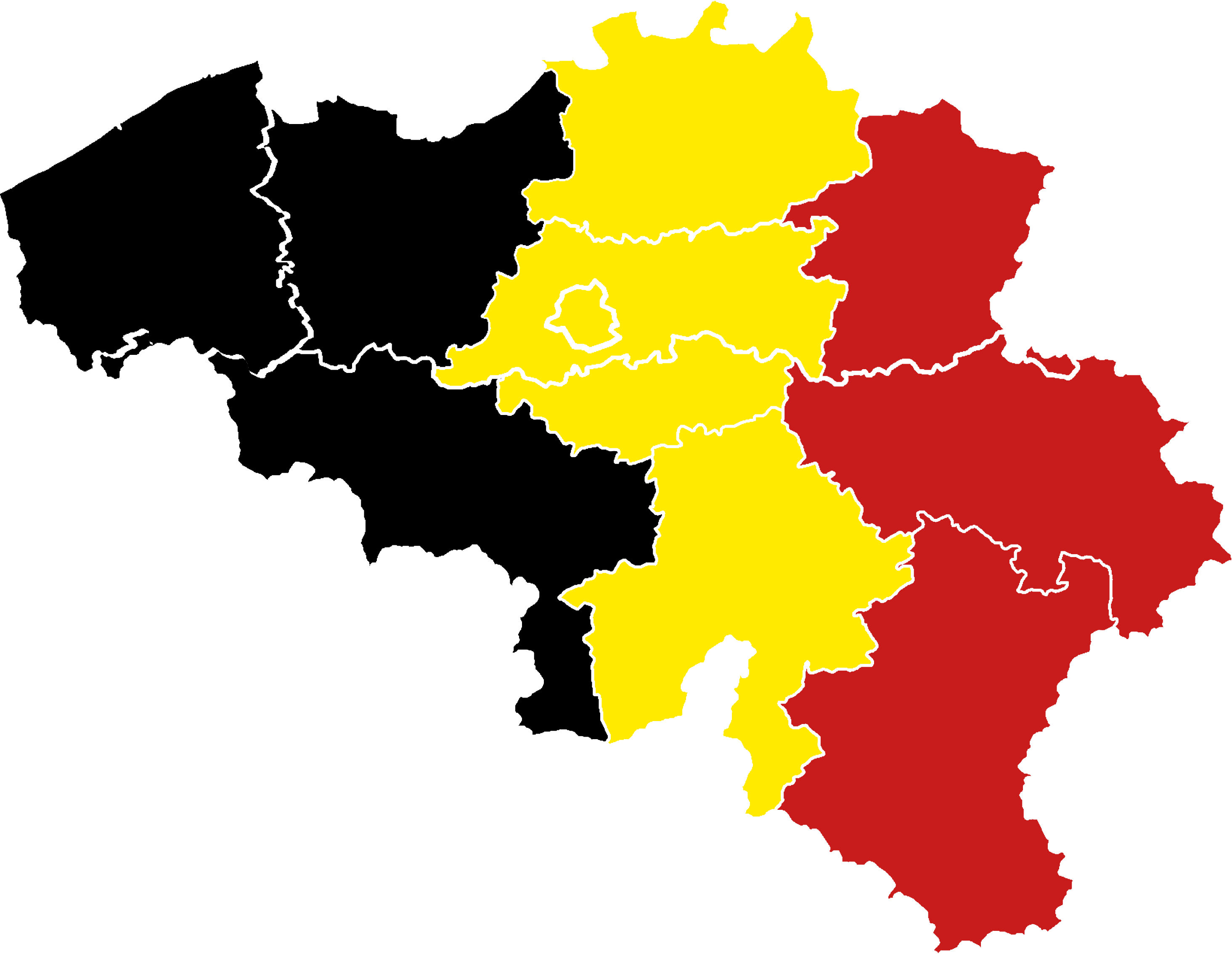 Belgium Flag Map - Belgium Map Png (2929x2269), Png Download