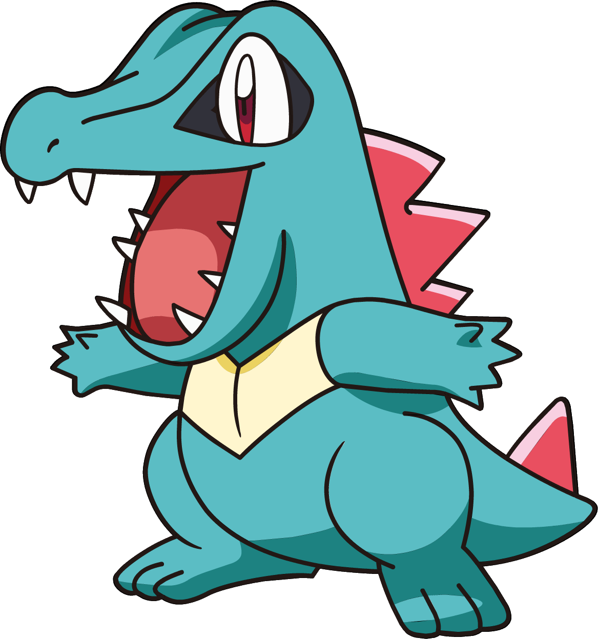 158totodile Os Anime - Pokemon Totodile (1167x1247), Png Download