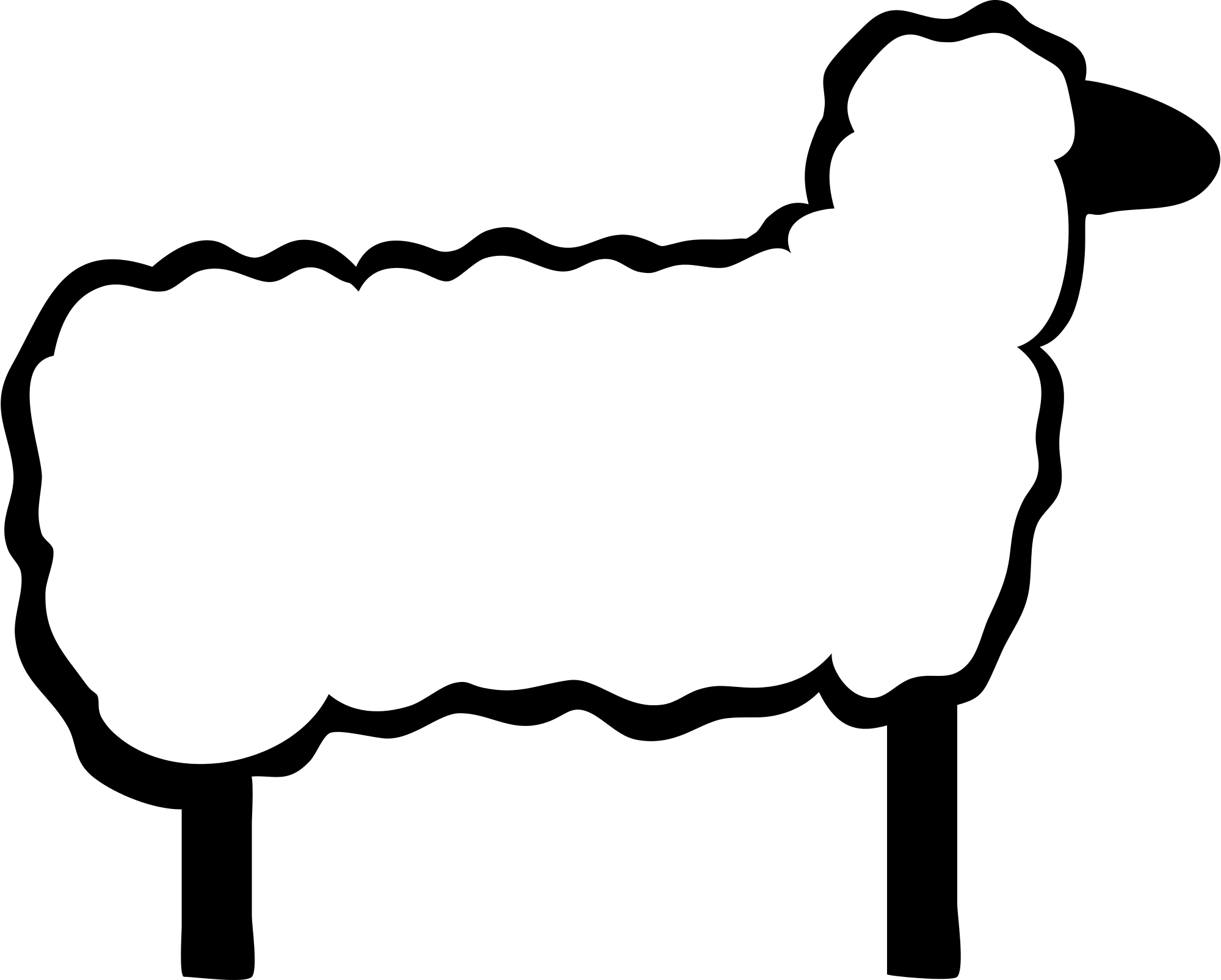 Sheep Clipart - Sheep Clip Art (1276x1024), Png Download