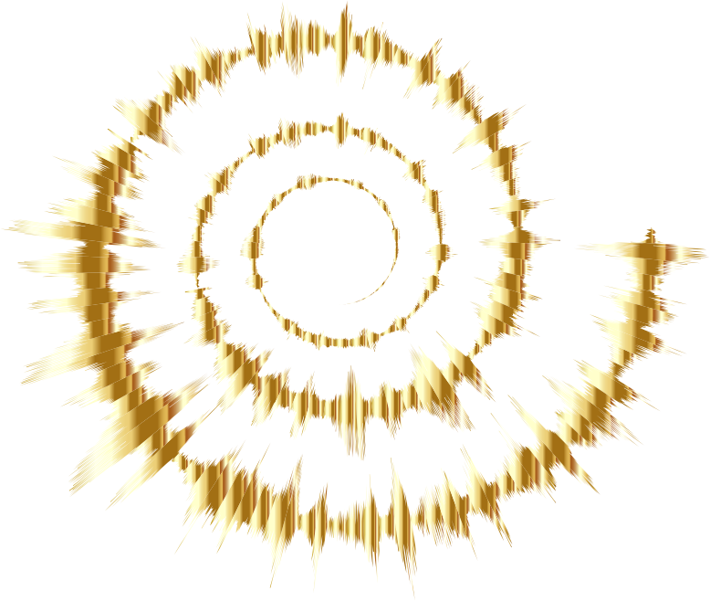 Golden Spiral Wave Sound - Acoustic Wave (402x340), Png Download