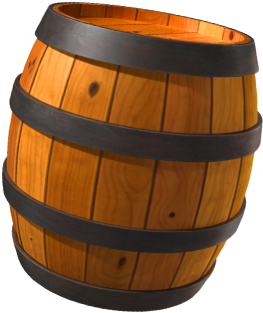 Barrel Clipart Donkey Kong - Donkey Kong Country Barrel (579x388), Png Download
