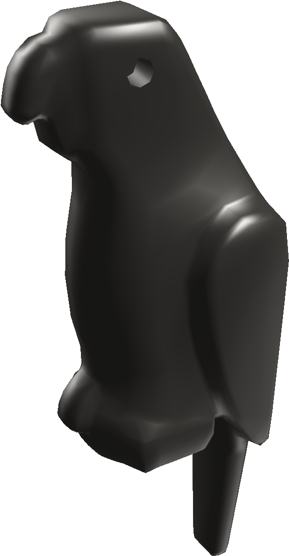 Black Parrot - Handgun Holster (988x1184), Png Download