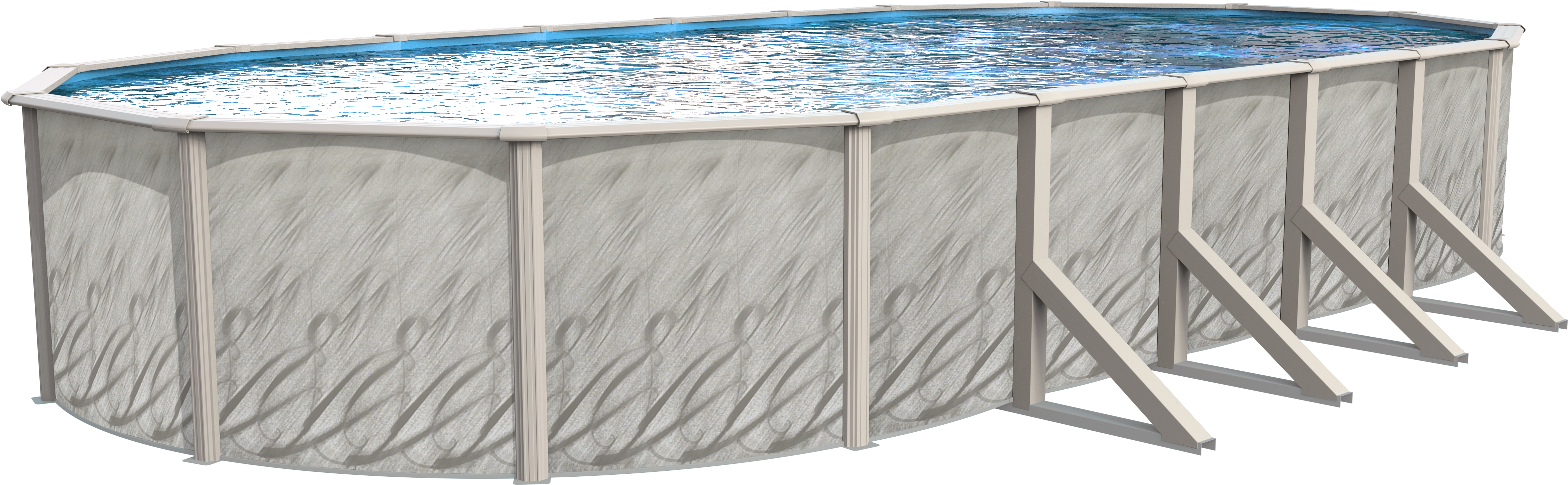 Meadows Oval Swimming Pools, 52" Wall - Above Ground Pool (4800x2700), Png Download