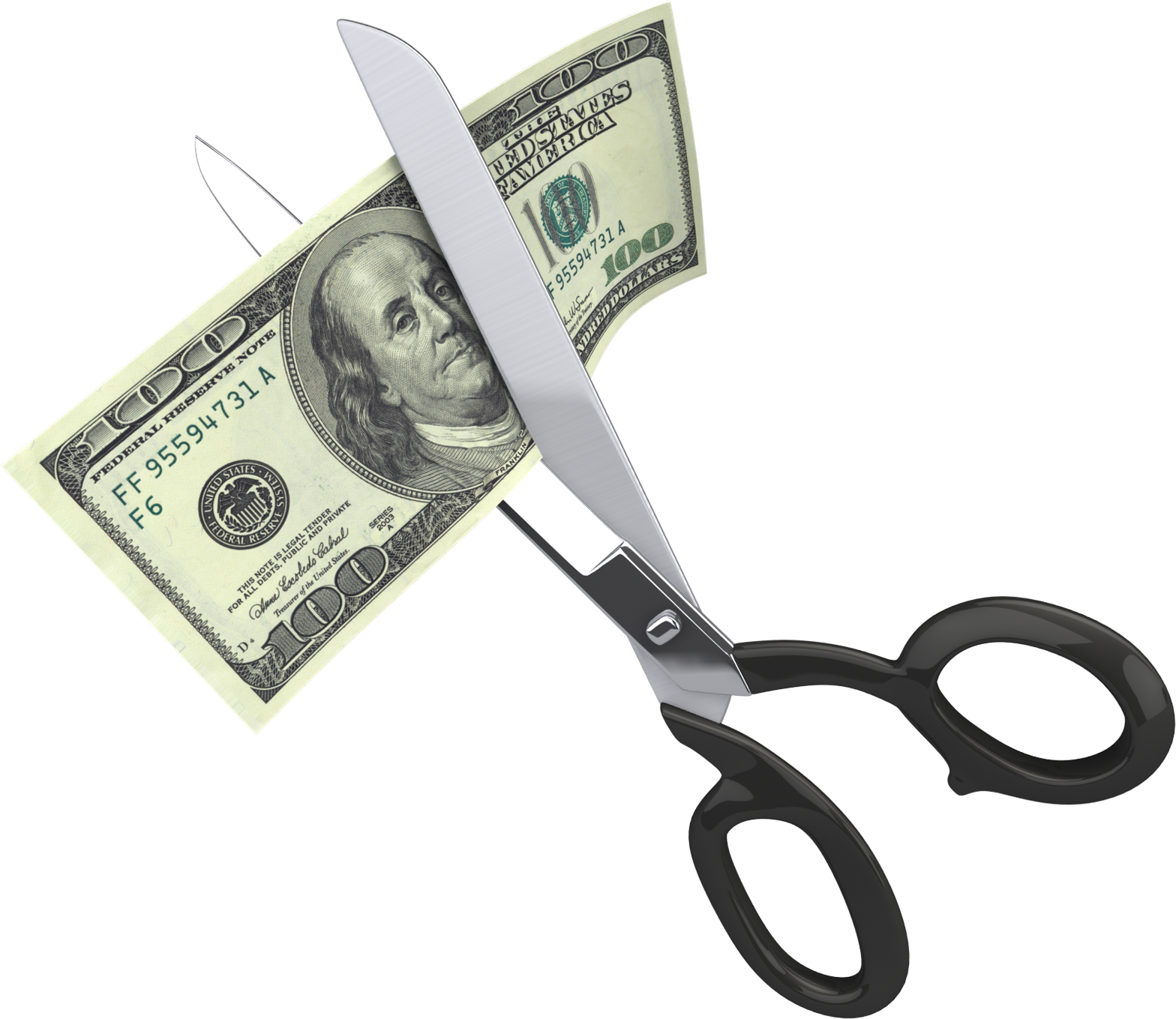 Manage Benefits Cost With A Section 125 Pop Plan - Cutting A Dollar Bill (1600x1400), Png Download