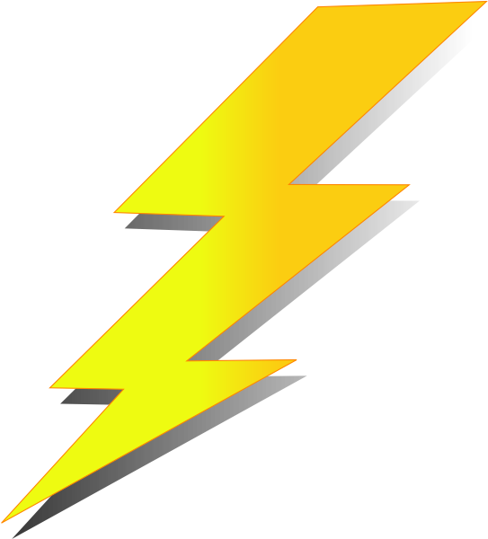 Clipart Lightning Bolt (546x597), Png Download