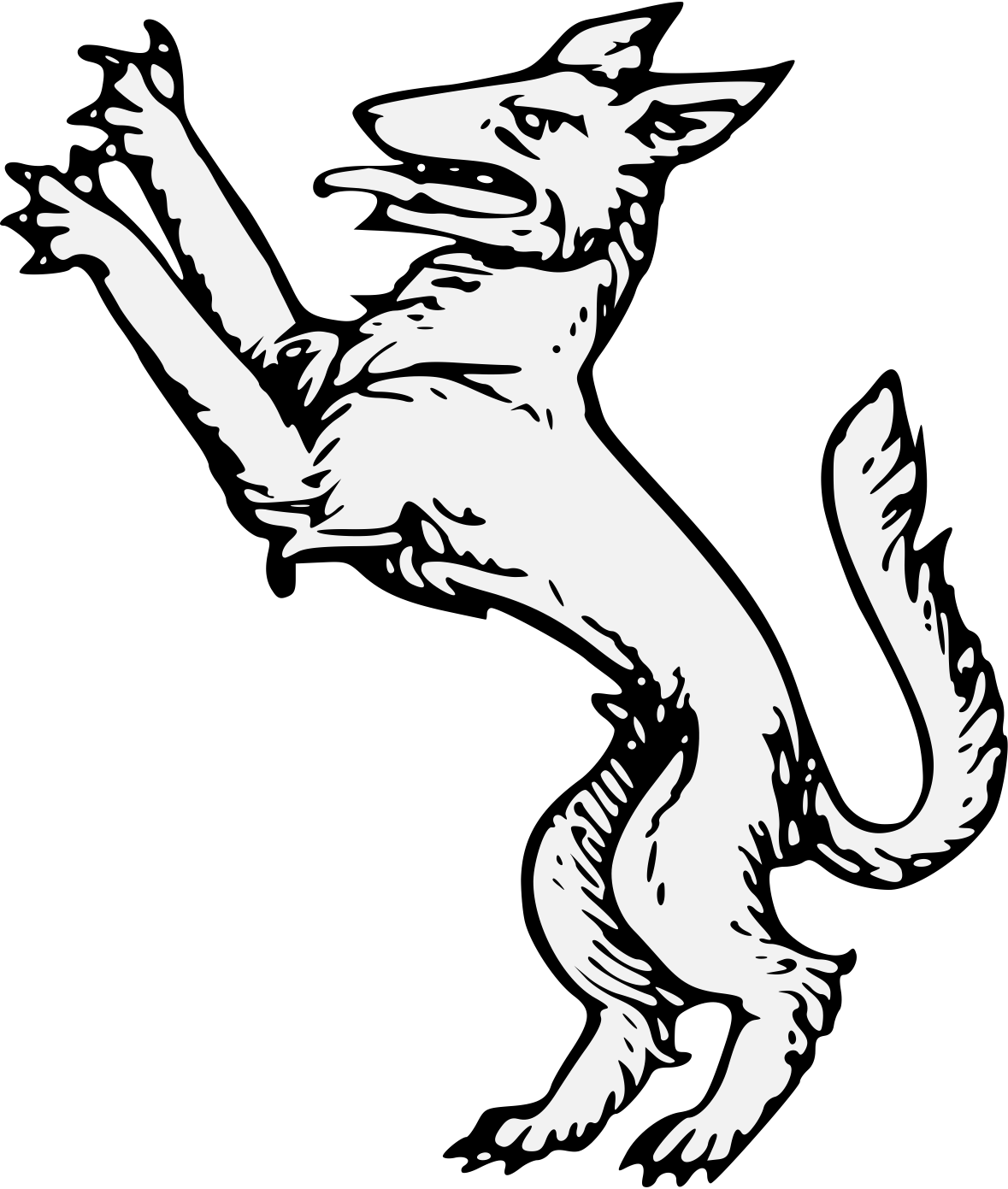 Wolf Salient - Illustration (1179x1391), Png Download