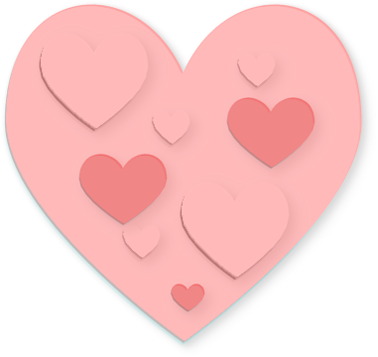 Pink Transparent Heart (378x357), Png Download