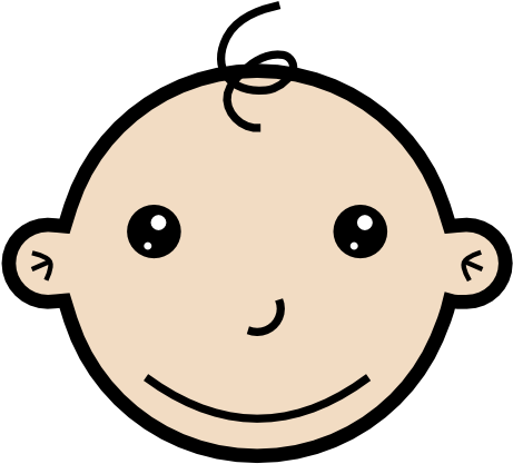 Clip Art Freeuse Library Baby Head Clipart - Small Clipart (600x600), Png Download