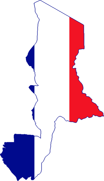 Flag Map Of French Equatorial Africa - Flag Of French Equatorial Africa (345x599), Png Download