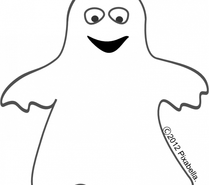 Free Halloween Ghost Clipart - Halloween Ghost Cut Outs (678x600), Png Download