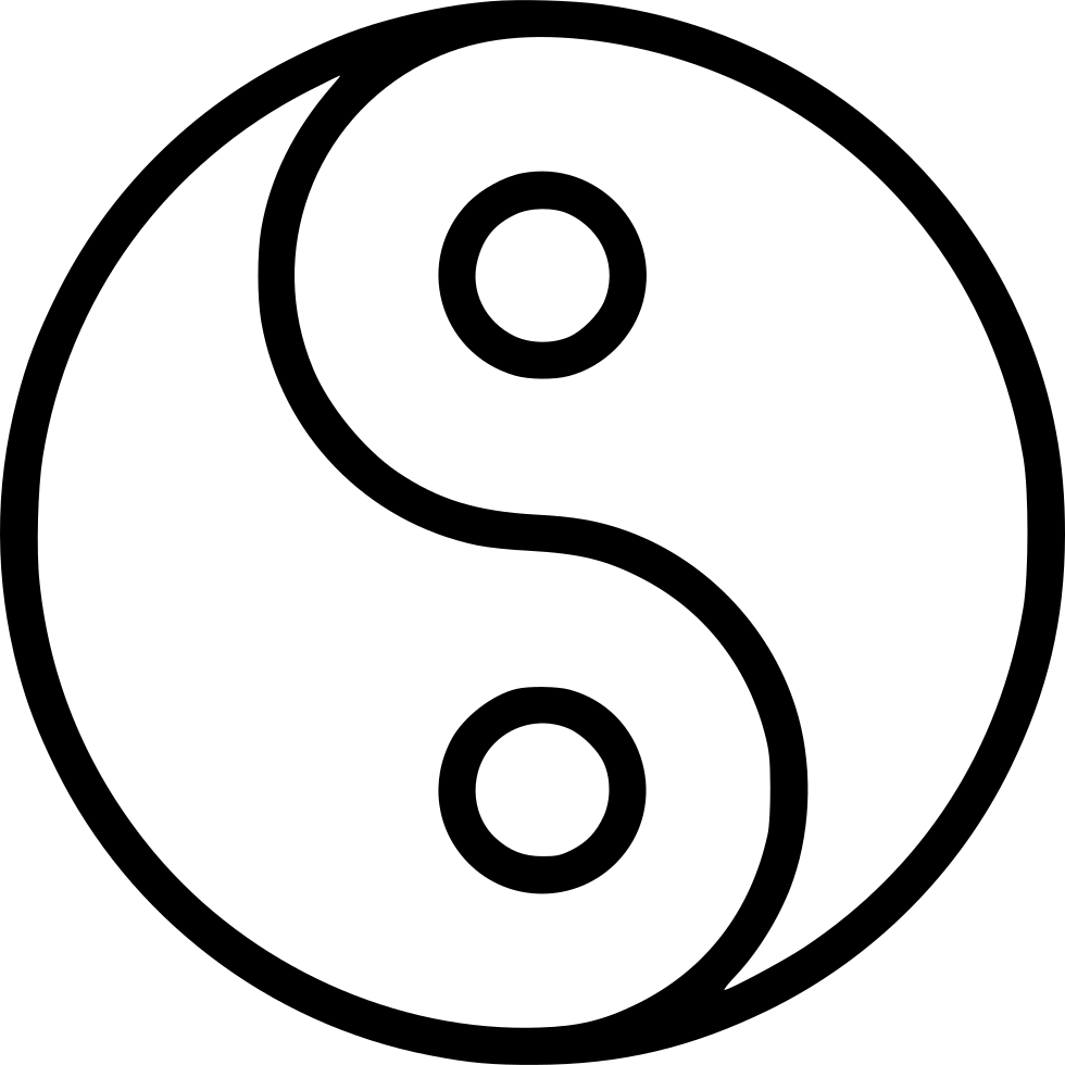 Philosophy Yin Yang Alfa Omega Evil Good Dialectics - Portable Network Graphics (980x980), Png Download