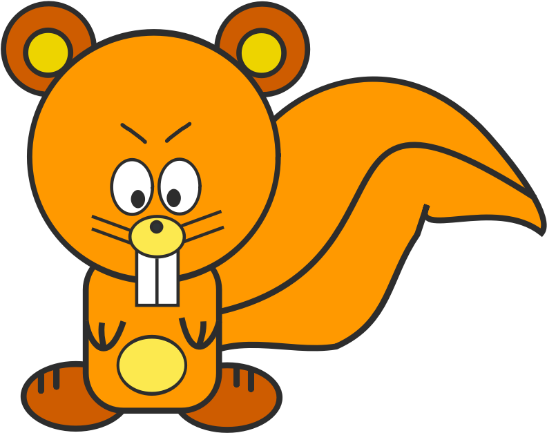Cartoon Squirrel Svg Clip Arts 600 X 475 Px (600x475), Png Download