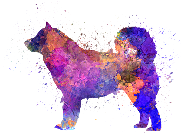 Bleed Area May Not Be Visible - Alaskan Malamute Painting (600x480), Png Download