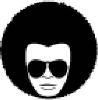 Afro Head With Sun Glasses Keywords Afro Head Afro - Afro Hair Man Vector (351x351), Png Download