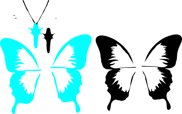 Butterfly Wings Clip Art At Clker - Butterfly Wings Images Vector (600x375), Png Download