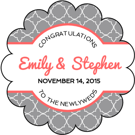Ol1027 - 2 - 5" - Quatrefoil Wedding Labels - Blue Heart In Bottle Necklace (500x500), Png Download