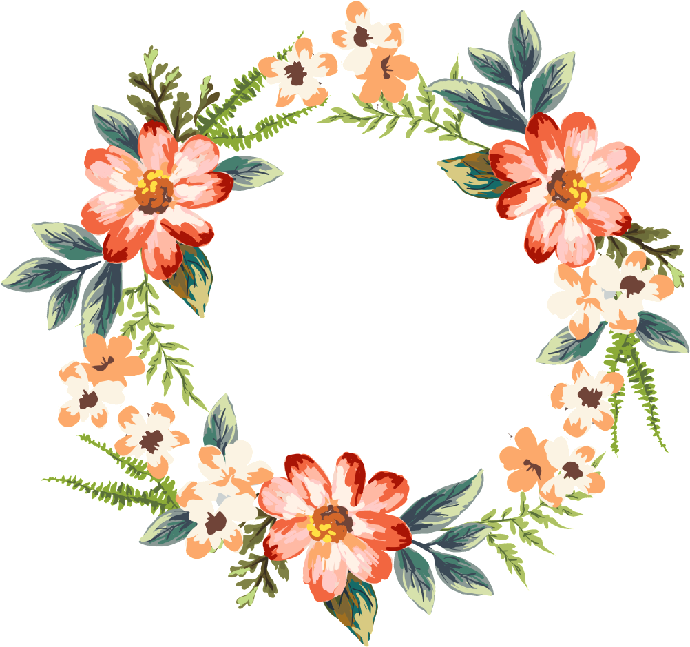 Hand Painted Wreath Wedding Png - Inspired Posters Family: Where Life Begins Poster Size (1024x999), Png Download