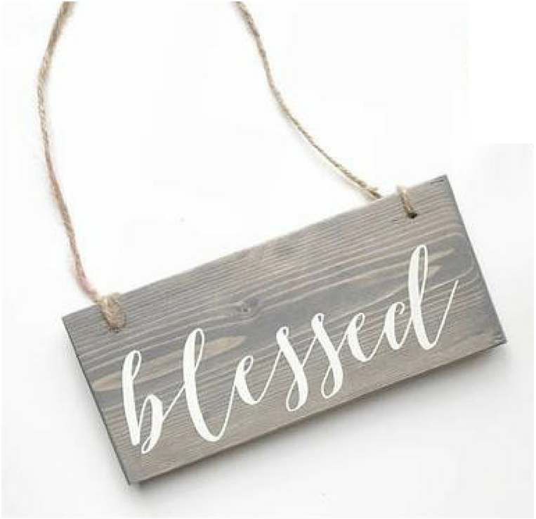 Blessed Wood Sign (1080x1080), Png Download
