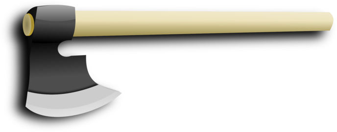 Battle Axe Garden Tool Hatchet - Axe Clipart (765x340), Png Download